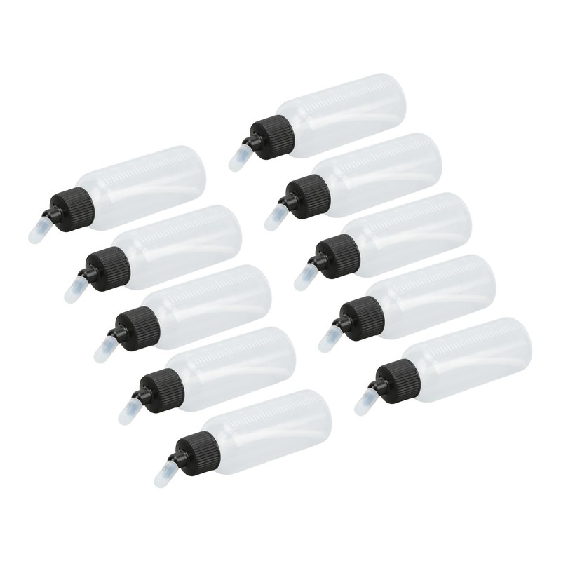 10Pcs Hair Oil Bottle 60ml Leakproof High Temperature Resistant Transparent