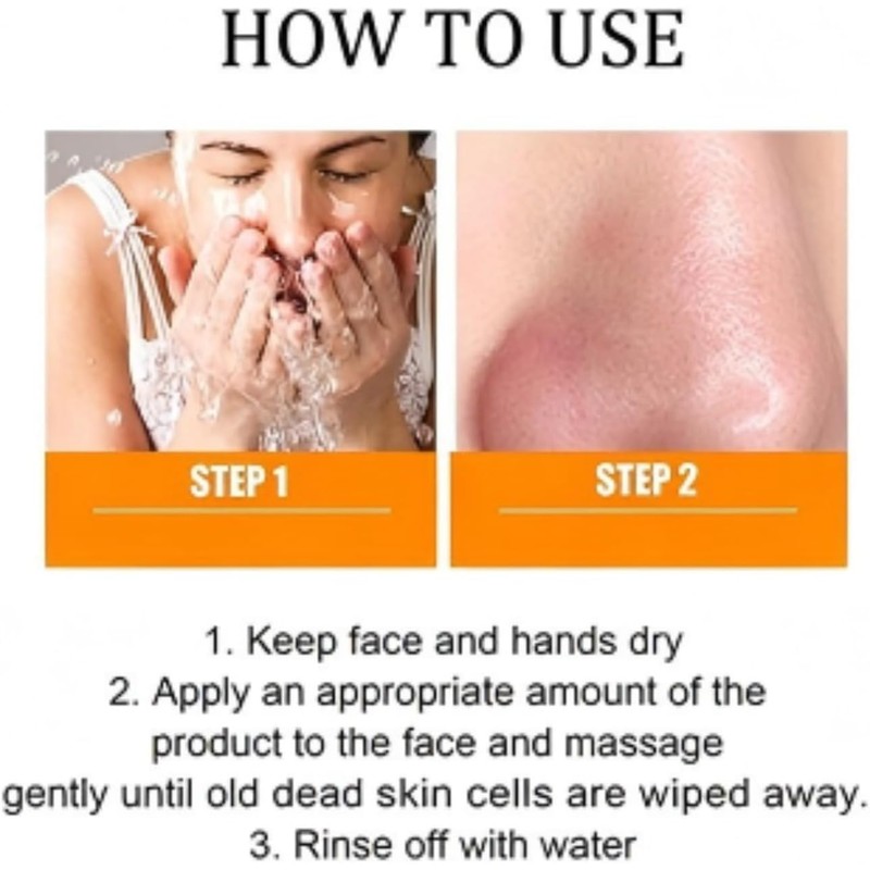 Orange Enzymes Exfoliating Gel Purifying Scrub Deep Cleans Pores All