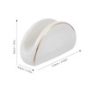 MAGICLULU Ceramic Napkin Holder with Golden Edging Stylish Tabletop Napkin