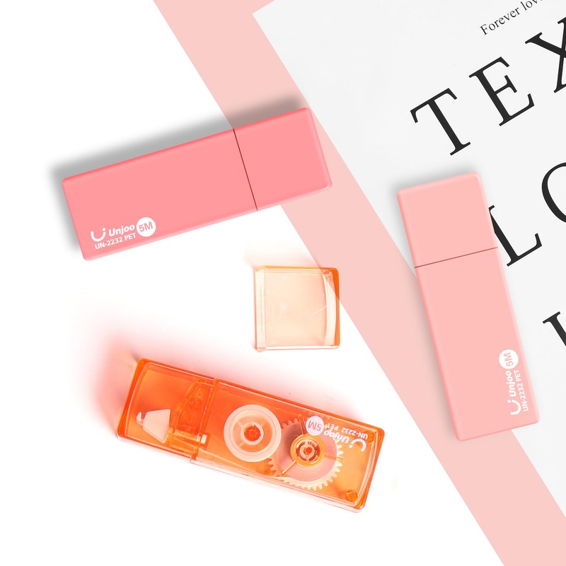 Unjoo White Correction Tape, Easy To Use Cute Applicator for