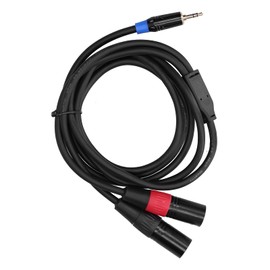 Cable adaptador de audio, macho a 2 XLR macho Cable convertidor de audio estéreo de 3,5 mm Plug and Play para reuniones para el hogar(1.8M)