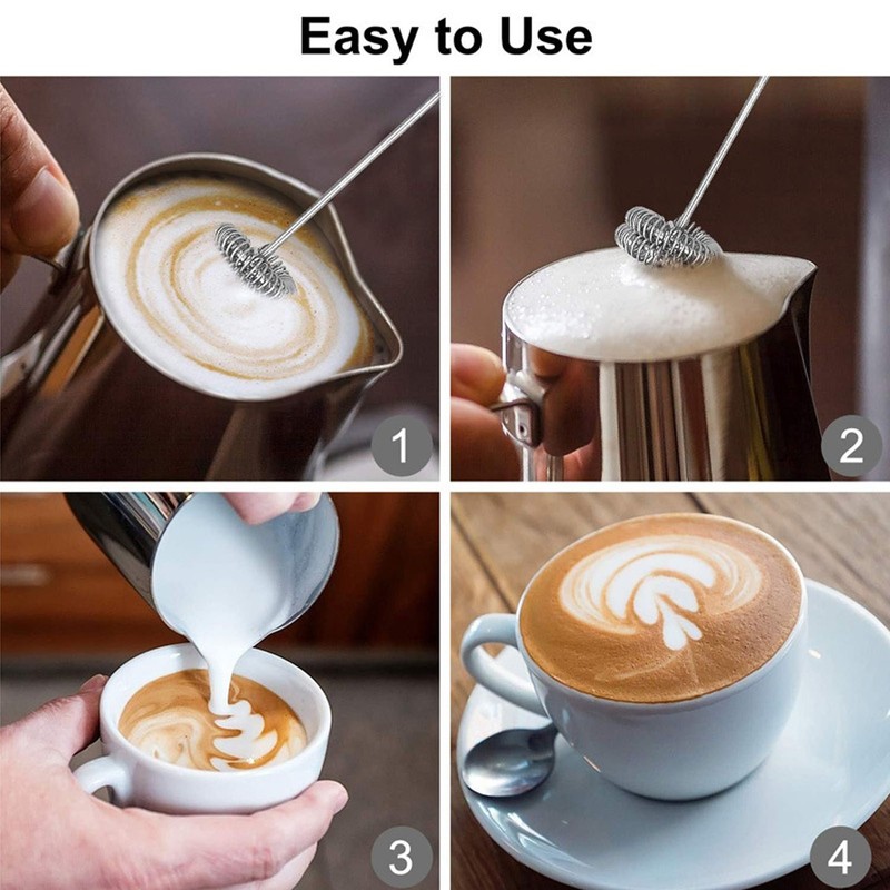 Electric Whisk Multifunctional USB Rechargeable Handheld Milk Frother Foam Maker