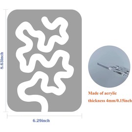 1Pc Acrylic Quilting Templates Ruler Transparent Quilting Template, Free Motion Sewing Machine Acrylic Template DIY Quilting, Free Motion Quilting Template Acrylic Quilting Template Quilting Ruler