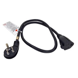 Cable Leader 3ft Ultra Low Profile Power Extension Cord Cable NEMA 5-15P to 5-15R 16/3 AWG SJT Black