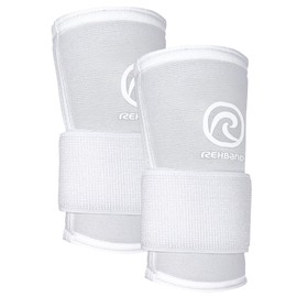 Rehband RX Wrist Support Power Max - 3-in-1 Wrist Bandage Fitness & Strength Training, 5 mm SBR / Neoprene Wrist Wrap Protects & Stabilises the Wrist - 1 Pair, Colour: Arctic/White, Size: M