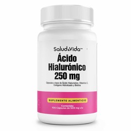 Ácido Hialurónico 250 mg | Con Vitamina C, Colágeno y Biotina | 100 Cápsulas | Salud&Vida