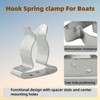 Lssapr 4Pcs Boat Hook Holder Stainless Steel Marine Spring Clamp
