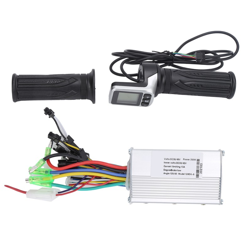 36V/48V 350W Brushless Controller and 124DX LCD Twist Throttle Set