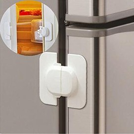 Cerradura de la Puerta del Refrigerador, 3pcs Multifunción Seguridad para Bebés Protección Plástica Anti Pellizcos Bloqueo a Mano Niños Correas para Niños Cajón de Seguridad Armario Armario Hebilla
