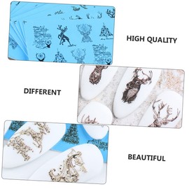 FOMIYES 32pcs Christmas Nail Art Stickers Semi Cured Gel Stickers for Women Safe Easy DIY Manicure Decorations