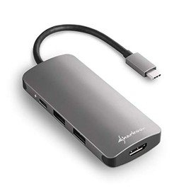 Sharkoon USB 3.0 Type C Multiport Adaptor Dark Grey