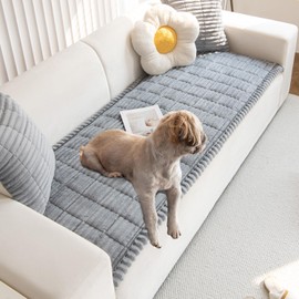 Gumfolk Non Slip Fuzzy Pet Couch Covers for Sofa, Washable Couch Cushion Covers for Large Dogs