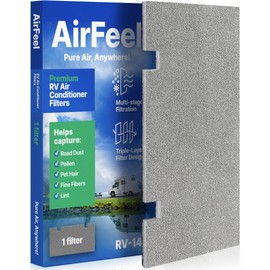 Premium RV AC Filter Replacement - Triple-Stage Air Filters for Dometic Duo Therm Air Conditioner - 7.5"x14" AC Filters for Camper, Motorhome, Travel Trailer, RV Fifth Wheel Must Haves Parts (1Filter)