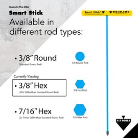 T&T Tools Smart Stick Metal Soil Probe - T-Handle Probing Rod, Steel Rods, 48-Inch Long Metal Rod w/ 3/8" Hex Rod, Locating Tools, Plumbing Tools, Landscaping and Gardening Tools