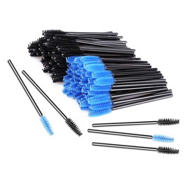 FUTIYY Eyelash Brush, Eyelash Brush, Disposable Eyebrow Brush, Eyelash Brush, Screw Brush, Eyebrow Brush, Matsueku, Portable, Convenient, Makeup Brush, Cosmetics, 100 pcs, Black, Blue