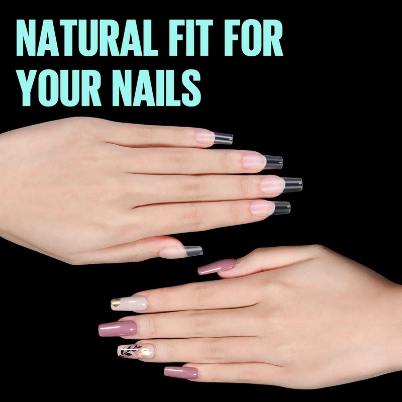 TOMICCA Nail Tips 240 Pieces Full Cover Soft Gel Tips