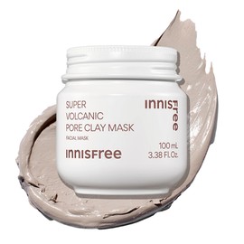 innisfree innisfree Super Volcanic Pore Clay Mask, Korean Pore Clearing Clay Mask with Volcanic Clusters and AHA
