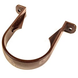 FLOPLAST 68mm Round Gutter Pipe Clip - Brown