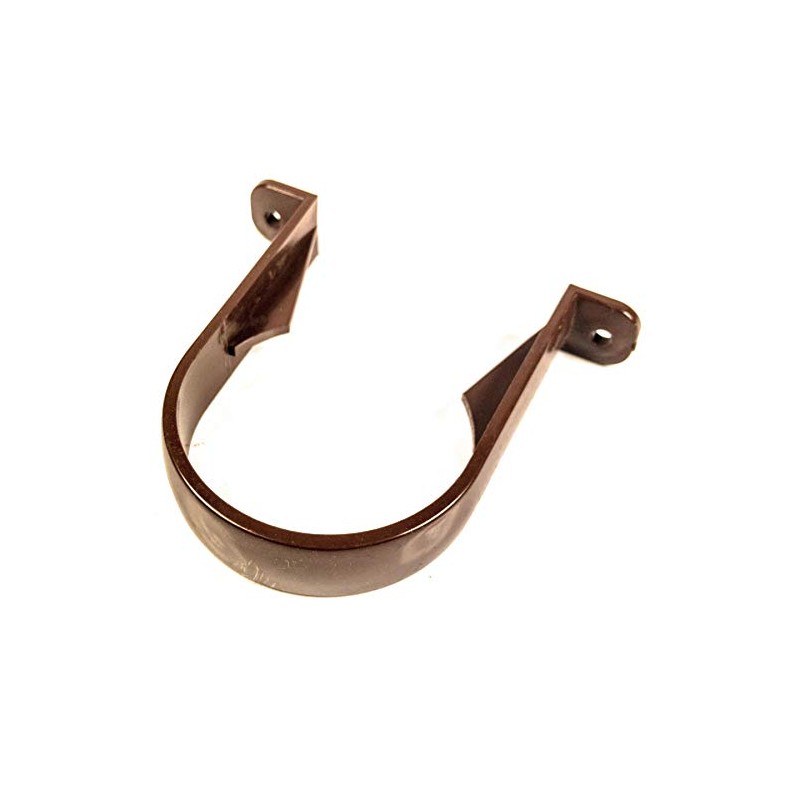 FLOPLAST 68mm Round Gutter Pipe Clip - Brown