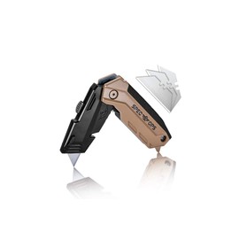 Spec Ops Tools Folding Utility Knife with Retractable Blade, Includes 3 Extra Blades in Handle Storage, 3% Donated to Veterans