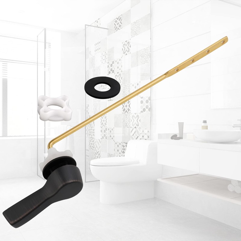 Hibbent 2 Pack Universal Front Mount Toilet Handle Tank Flush