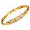 Touchstone Artistic and Smart Golden Rhinestone Bracelet for Women