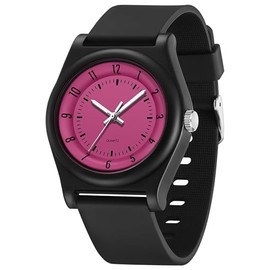 Women's Wristwatch, Analog, For Exams, For Women, Waterproof, Easy To Read Students, Simple For High School Students / Middle School Students, Pink