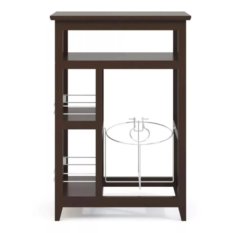 Tubogar Portagarrafón De Agua Mesa Multiusos Compartimentos Iza Café