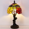 Small Tiffany Table Lamp Stained Glass Desk Lamp Red Yellow