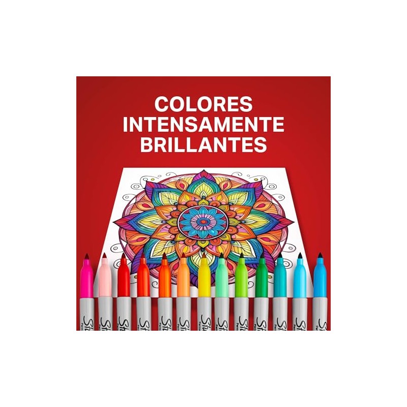 Sharpie Marcadores Permanentes, Punta Fina, Surtidos, 4 Piezas, 1825090
