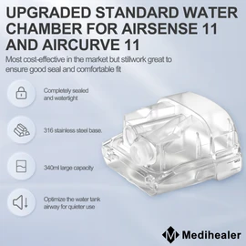 Replacement Water Chamber for Airsense 11, Cleanable Humid Air Water Tub Compatible with Resmed, Improved-Version Supplies by Medihealer