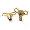 QUERGO Clock Style Brass Radiator Keys - Radiator Bleeding Key