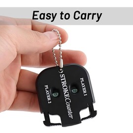 Yopolaz 2 Pack Golf Stroke Counter - Portable Shot Score Counter for Women- Handheld Pickleball Score Counter for Golf Game Scoring Keeper with Key Chain (Black x 2)