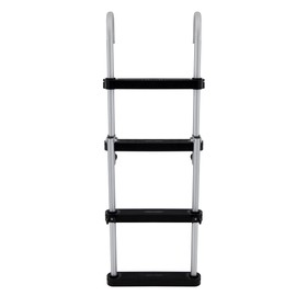 RecPro Marine Pontoon Boat 4 Step Folding Boarding Ladder AL-B4 Anodized