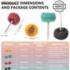 40 PCS Double-Layer Buffing Pads, Multi-Grit Abrasive Wheels (80/150/240/400) for