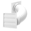 SPARES2GO Air Conditioning External Vent Kit Compatible with Midea 4"