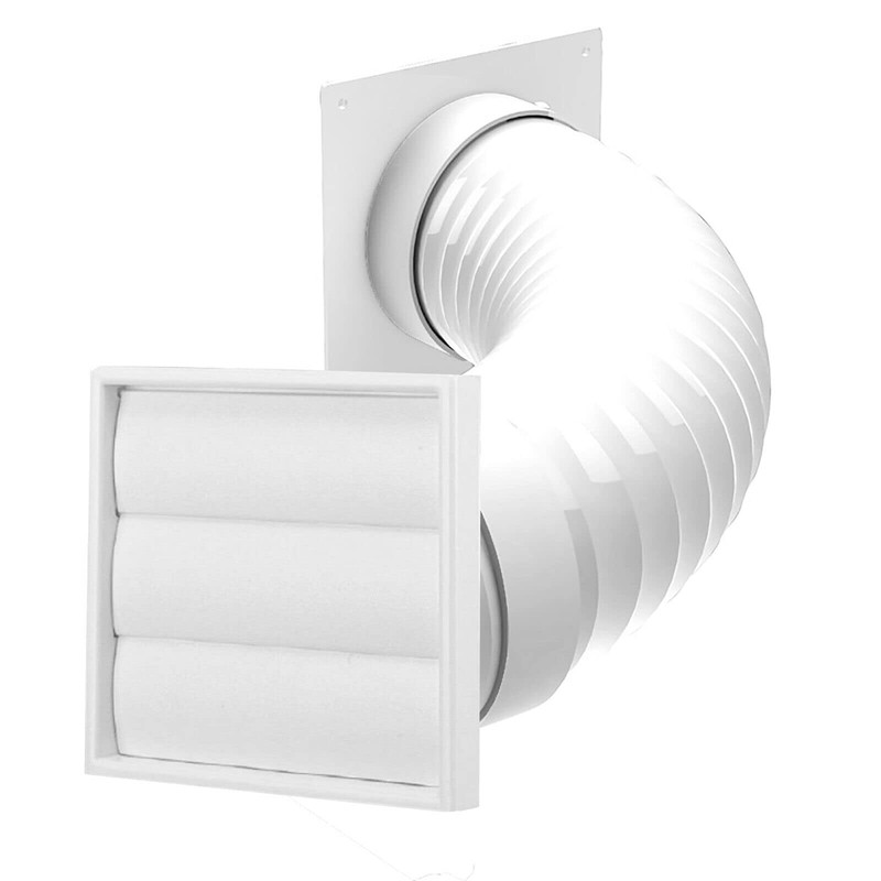 SPARES2GO Air Conditioning External Vent Kit Compatible with Midea 4"