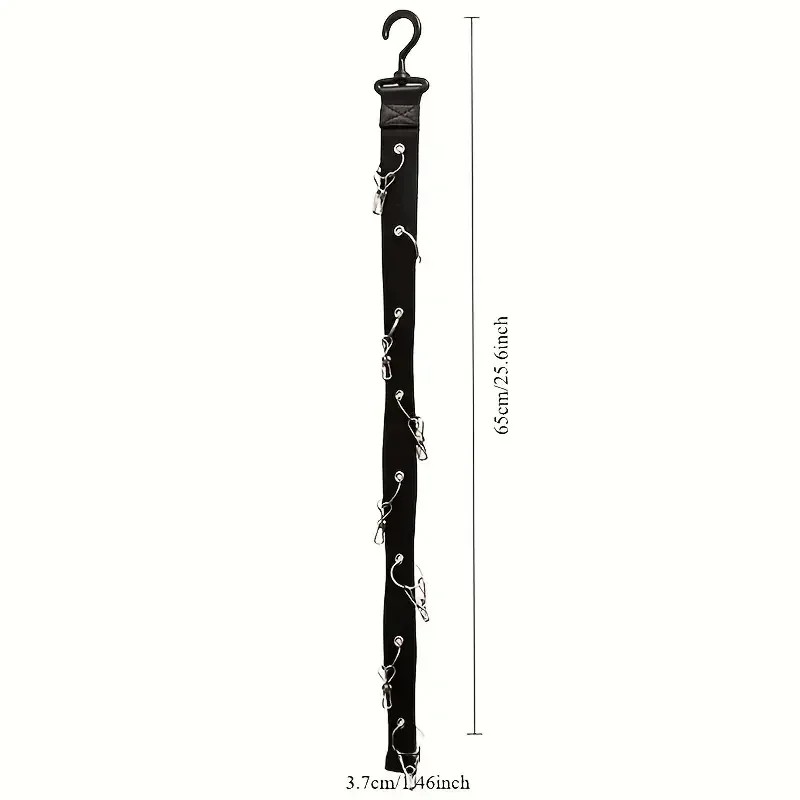 Hat Organizer for Closet Storage – 8-Clip Hanging Rack for