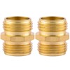 2 Pack 3/4 Inch Brass Garden Hose Adapter Male to
