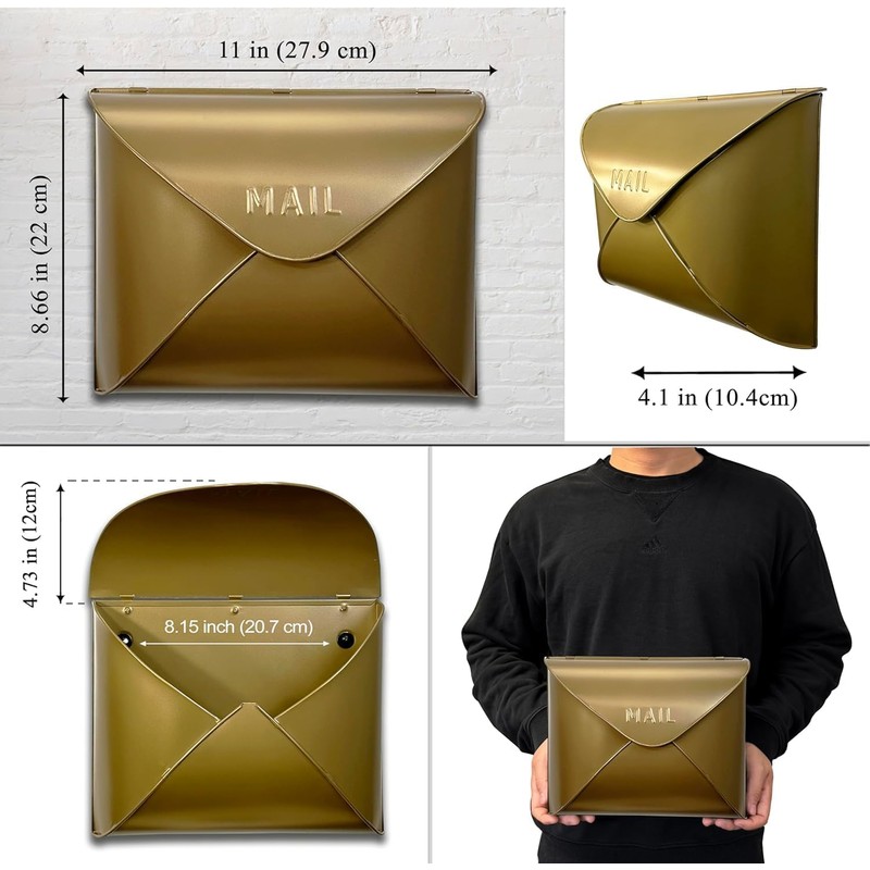 NACH Wall Mount Mailboxes for Outside, 11 x 5 x