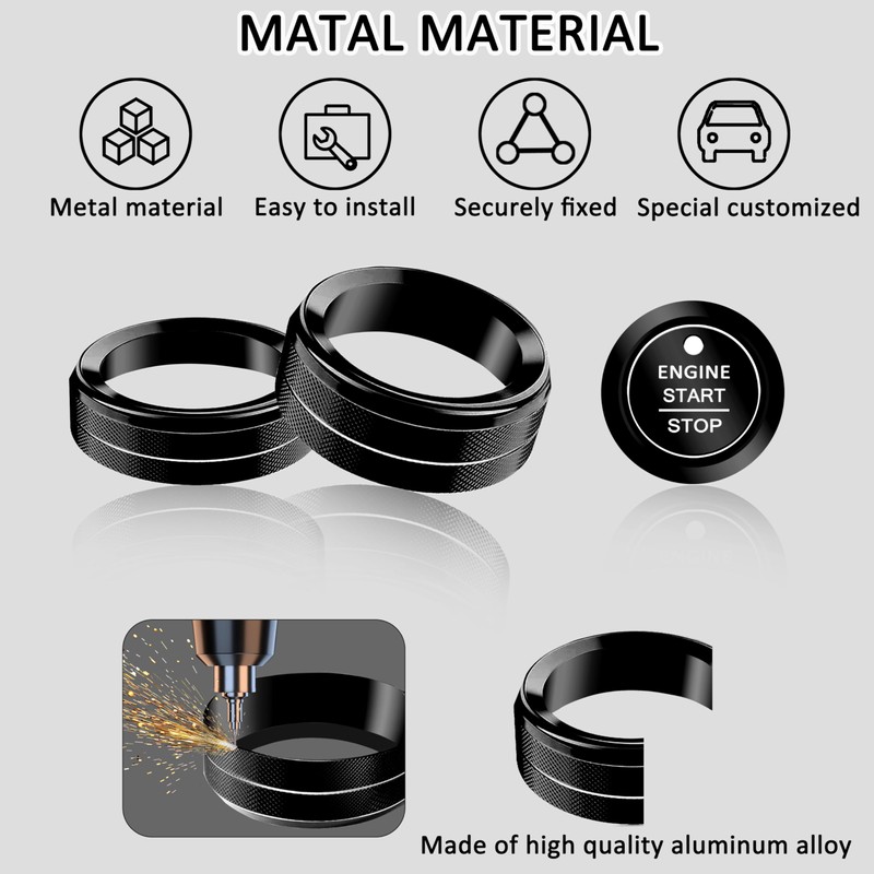 SENSHINE Volume Knob Cover for Ford Mustang Mach E Accessories