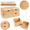 Charmewooden Bamboo Desk Organizer with Drawers Makeup Storage Drawer 3