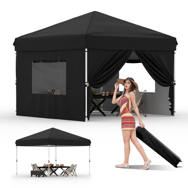 10x10 Pop Up Canopy with One Button Push Setup -