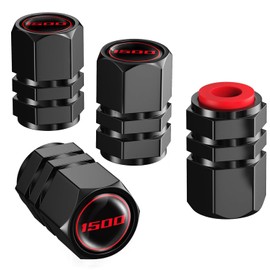 1500 Tire Valve Stem Caps Auto Accessories 4-Pack,Aluminum 1500 Tire Valve Cap Set, Corrosion Resistant, Universal 1500 Stem Covers for Owners