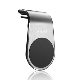 RetiCAM MC10 Magnetic Phone Car Mount – Universal Air Vent Smartphone Holder with Strong Magnets, L-Shaped Metal Design to Avoid Blocking Air Flow - for Cell Phones and Portable GPS (Silver)