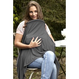 Milkscarf by MamaMoosh in Charcoal -Breastfeeding Cover/Scarf