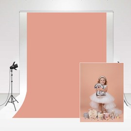Kate Photography Background 1.5 x 2.2 m Salmon Pink Photo Background for Newborn Portrait Photography Studio Photo Studio Basic Wedding Photography Family Photo
