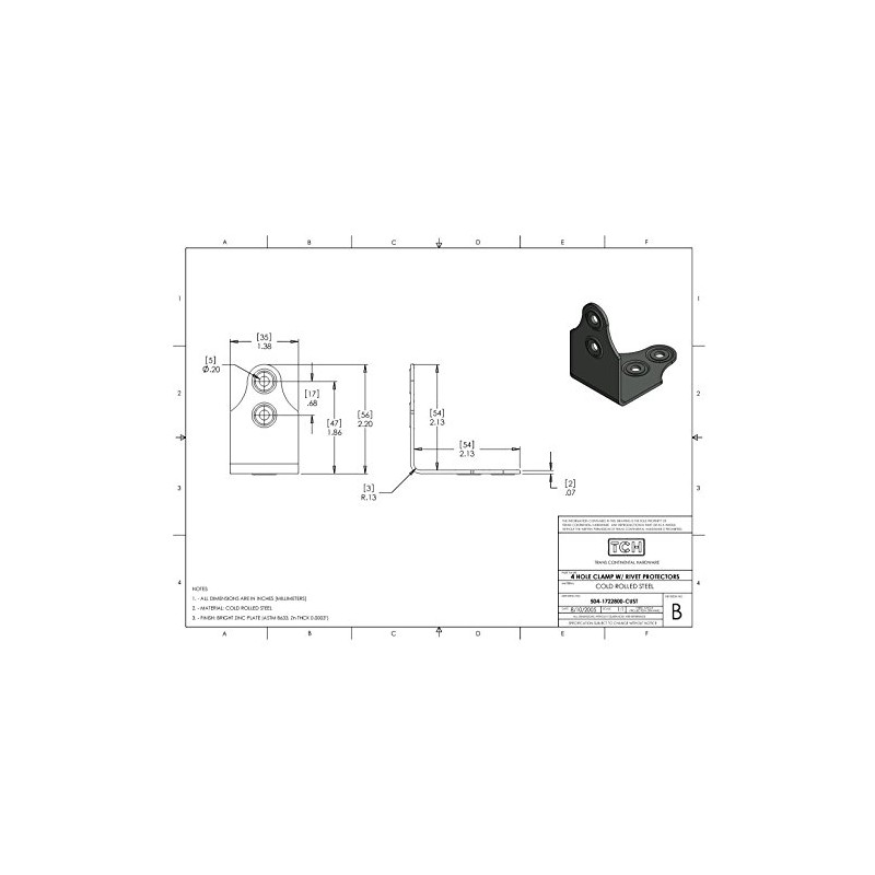 TCH Hardware 8 Pack Steel Corner Bracket - Case Clamp