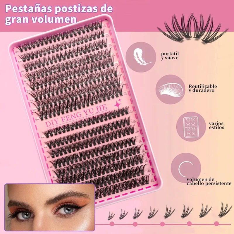 Eyelash Extension Natural Eyelashes 30d40dset9-16mmdiyblack