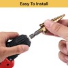 Spendeal 3-Piece Step Drill Bit Set, Hex Shank Quick Change